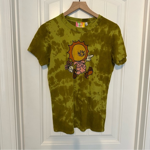 Big Bud Press T-Shirt Short Sleeve Sun Graphic Tie Dye Casual Size Extra Small - Picture 3 of 7